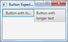 Two JavaFX Button instances, one with text wrap enabled.